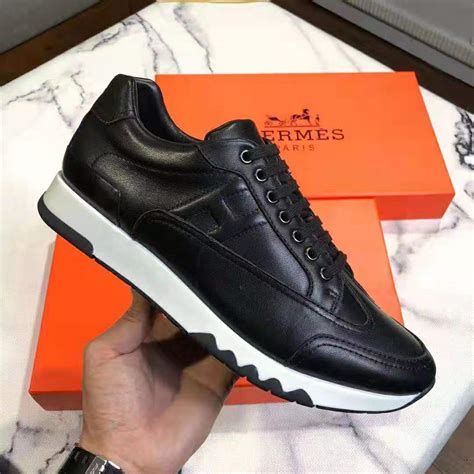 hermes men's shoes black.